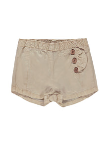  Beige Buttoned Baby Shorts