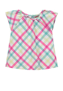  Summer Pastel Plaid Top