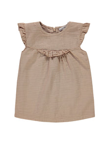  Brown Ruffled Baby Girl Dress