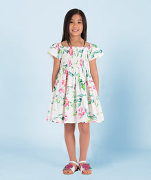  Floral Poplin Dress