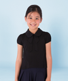 Black Short Sleeve Bow Blouse