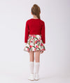 Red Long Sleeve Bow Blouse