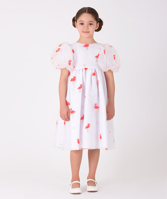 Flamingo Organza Dress