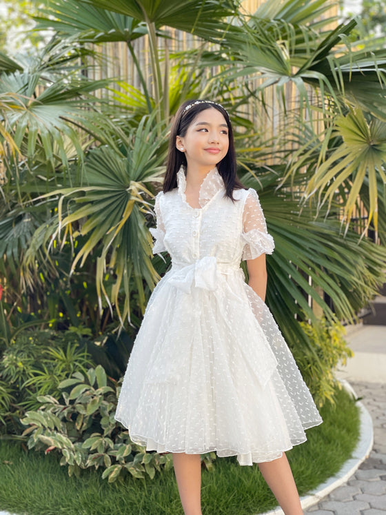 white organza dress